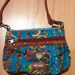 Sakroots peace owl crossbody purse